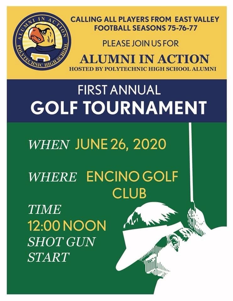 Flyer for the first annual Alumni In Action golf tournament